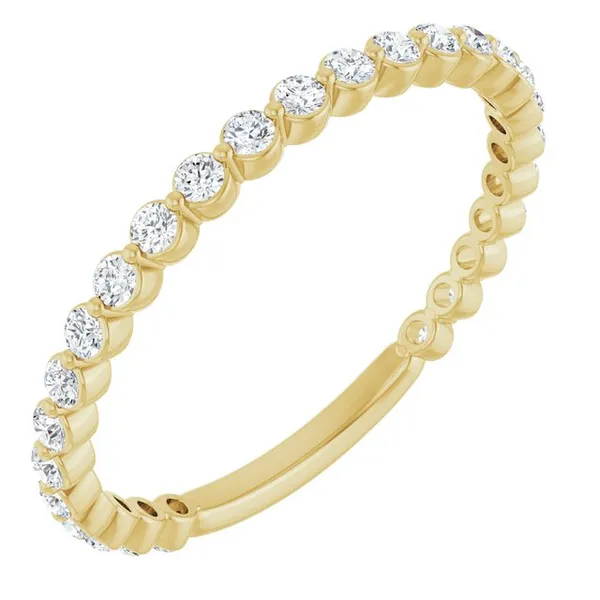 14K Yellow Gold Lab- Grown Round Diamond Shared- Prong Band Jo & Co. Jewelers Hardy, VA