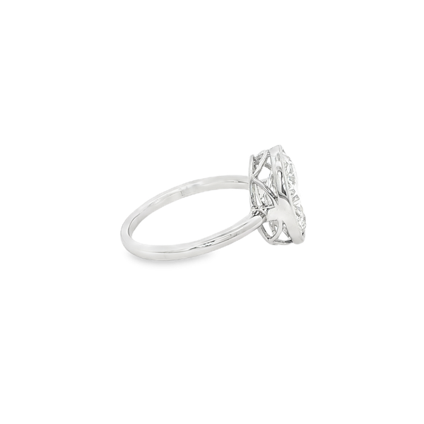 14K White Gold 3.00 CT Lab-Grown Oval Diamond Bezel Solitaire Ring Image 2 Jo & Co. Jewelers Hardy, VA