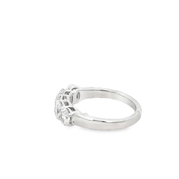 14K White Gold 1.50tw Lab-Grown Oval Diamond 5-Stone Ring Image 4 Jo & Co. Jewelers Hardy, VA