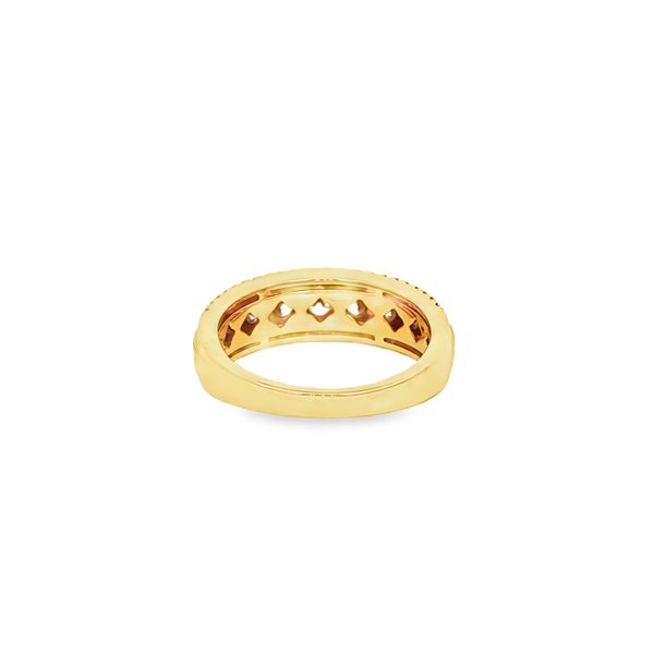 14K Yellow Gold Lab-Grown Round Diamond 3-Row Ring – 1.25ctw Image 3 Jo & Co. Jewelers Hardy, VA