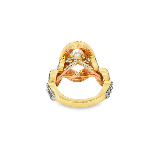 18K Yellow Gold Lab-Grown Oval Diamond Halo Engagement Ring 5.40Tw Image 3 Jo & Co. Jewelers Hardy, VA