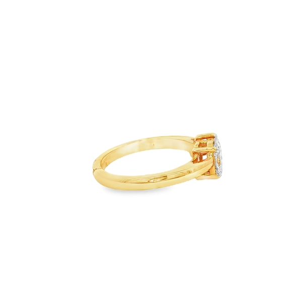 14K Yellow Gold Lab-Grown Oval & Pear Diamond 2-Stone Ring Image 2 Jo & Co. Jewelers Hardy, VA