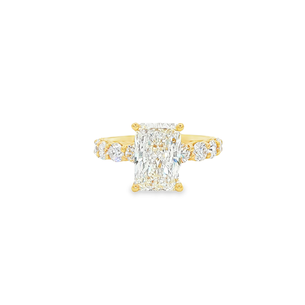 14K Yellow Gold 3Ct Radiant Lab-Grown Diamond 4.00 CTW Engagement Ring Jo & Co. Jewelers Hardy, VA