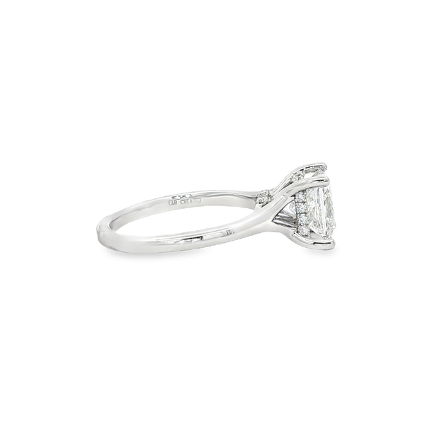14K White Gold 2Ct Princess Lab-Grown Diamond 2.13 CTW Hidden Halo Engagement Ring Image 2 Jo & Co. Jewelers Hardy, VA