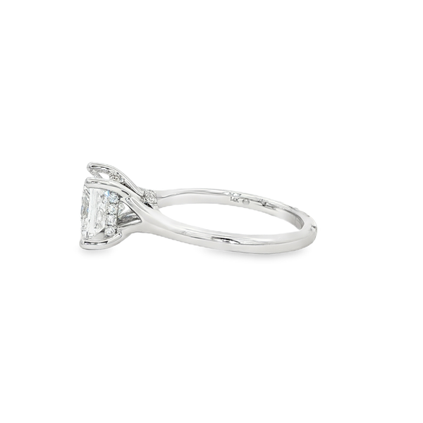 14K White Gold 2Ct Princess Lab-Grown Diamond 2.13 CTW Hidden Halo Engagement Ring Image 4 Jo & Co. Jewelers Hardy, VA
