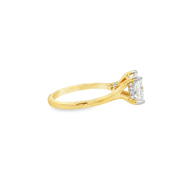 14K Yellow Gold 2Ct Princess Lab-Grown Diamond 2.13 CTW Hidden Halo Engagement Ring Image 2 Jo & Co. Jewelers Hardy, VA