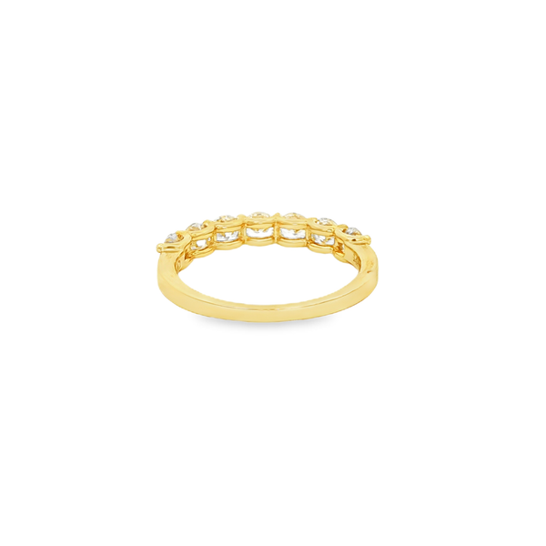 14K Yellow .99 CTW Round Diamond 7-Stone Tapered Ring Image 3 Jo & Co. Jewelers Hardy, VA