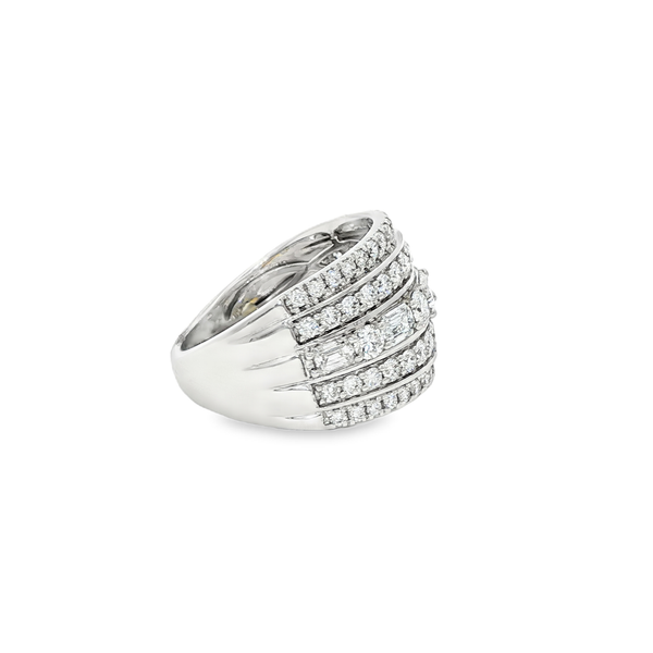 14K White Gold 2.00 CTW Lab-Grown Diamond 5-Row Ring Image 3 Jo & Co. Jewelers Hardy, VA