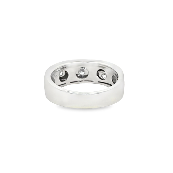 14K White 1.25 CTW Round Diamond Channel-Set 5-Stone Ring Image 3 Jo & Co. Jewelers Hardy, VA