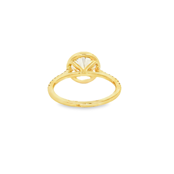 14K Yellow Gold 3.18 CTW Lab-Grown Round Diamond Bezel Engagement Ring Image 3 Jo & Co. Jewelers Hardy, VA