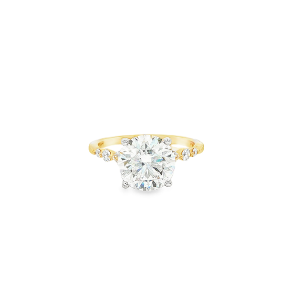 14K Yellow 3.28 CTW Round Diamond Pear-Shaped Diamond Engagement Ring Jo & Co. Jewelers Hardy, VA