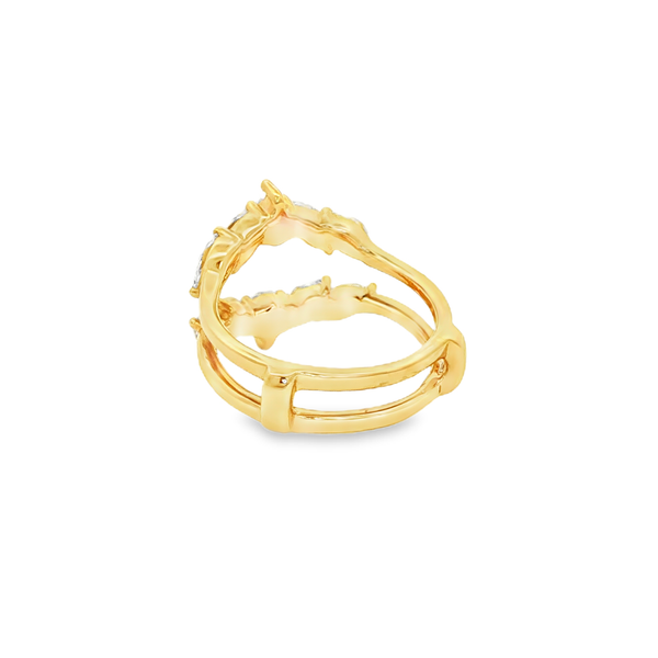 14K Yellow 1.60 CTW Marquise & Pear-Shaped Diamond Ring Guard Image 3 Jo & Co. Jewelers Hardy, VA