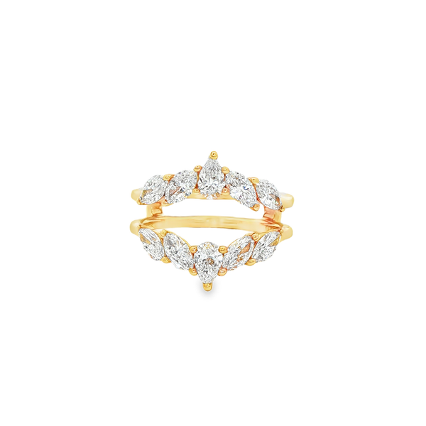 14K Yellow 1.60 CTW Marquise & Pear-Shaped Diamond Ring Guard Jo & Co. Jewelers Hardy, VA