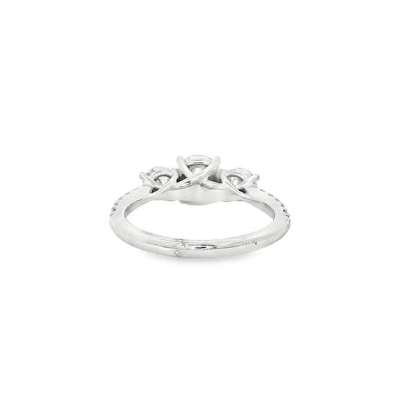 14K White Lab-Grown Round Diamond 2.00 CTW 3-Stone Engagement Ring Image 3 Jo & Co. Jewelers Hardy, VA