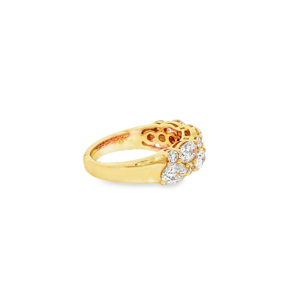 14K Yellow Gold 2.50 CTW Lab-Grown Diamond Double-Row Ring Image 2 Jo & Co. Jewelers Hardy, VA
