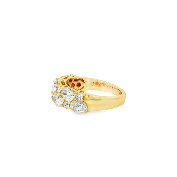 14K Yellow Gold 2.50 CTW Lab-Grown Diamond Double-Row Ring Image 4 Jo & Co. Jewelers Hardy, VA
