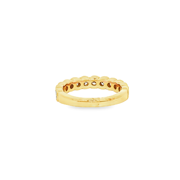 14K Yellow 1.50 CTW Round Diamond Half-Bezel Polished Band Image 3 Jo & Co. Jewelers Hardy, VA