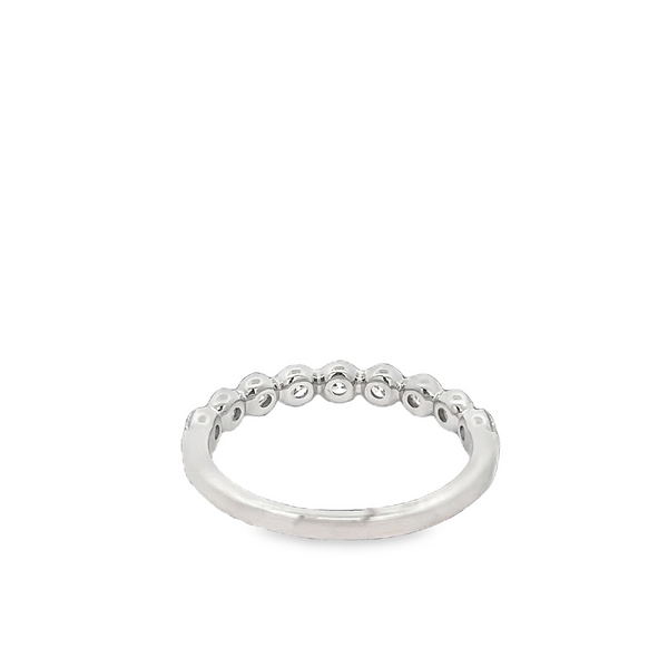 14K White Gold .90tw Lab-Grown Round Diamond Bezel & Shared Prong Band Image 3 Jo & Co. Jewelers Hardy, VA