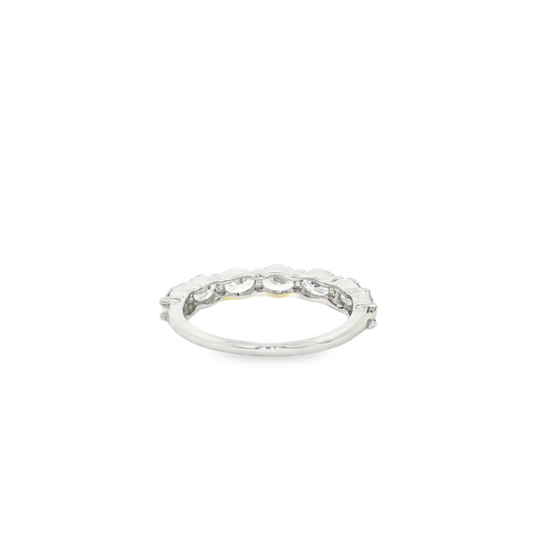 14K White Gold Lab-Grown Oval 1.53ctw Diamond 7-Stone Band Image 3 Jo & Co. Jewelers Hardy, VA