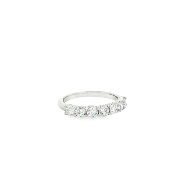14K White Gold Lab-Grown Round Diamond .93ctw 7-Stone Ring Image 2 Jo & Co. Jewelers Hardy, VA