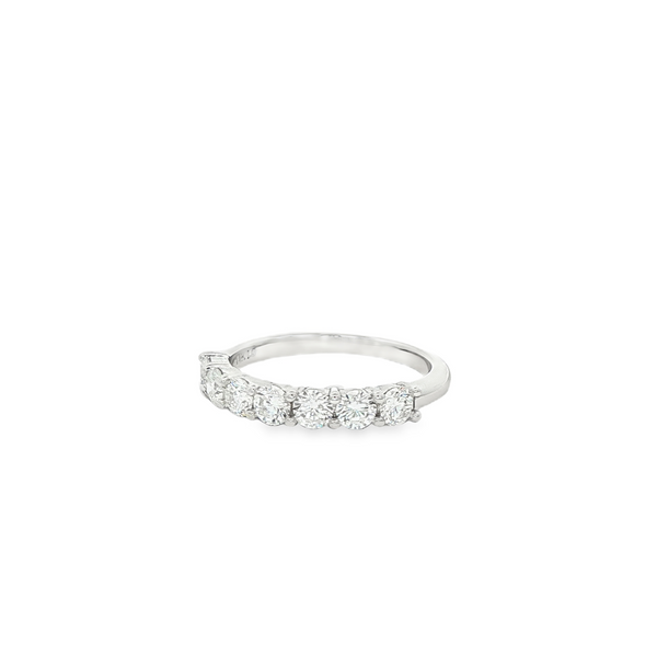 14K White Gold Lab-Grown Round Diamond .93ctw 7-Stone Ring Image 4 Jo & Co. Jewelers Hardy, VA