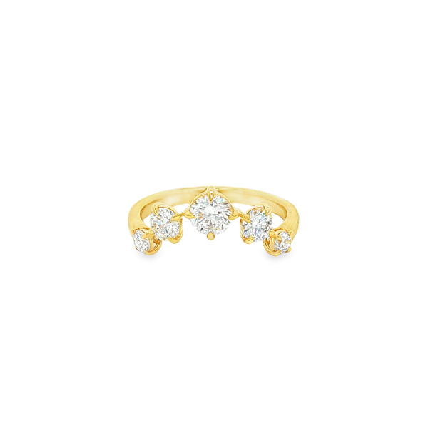14K Yellow Gold Lab-Grown Diamond Starlight Contour Band 1.00Tw Round Jo & Co. Jewelers Hardy, VA
