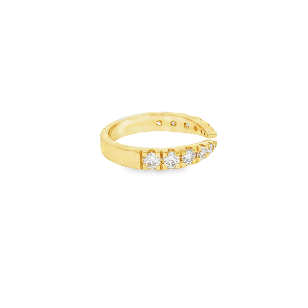 14K Yellow Gold Lab-Grown Diamond Open Band Ring .74Tw Graduated Design Image 2 Jo & Co. Jewelers Hardy, VA