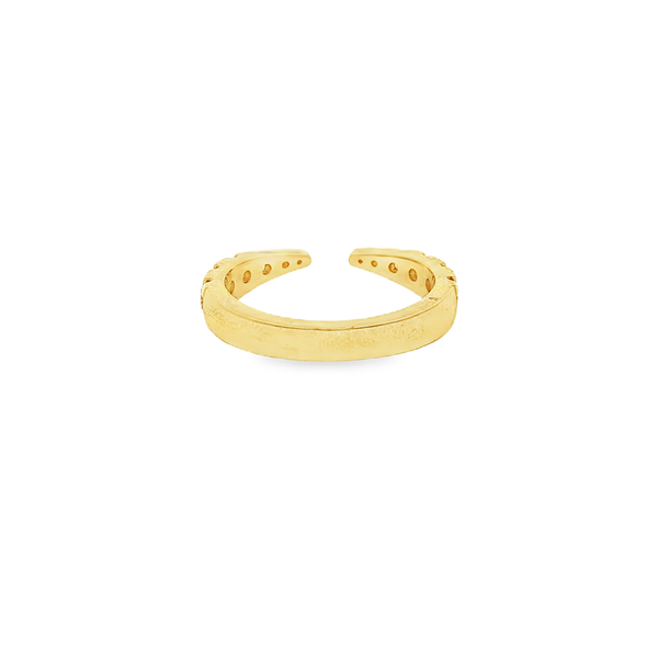 14K Yellow Gold Lab-Grown Diamond Open Band Ring .74Tw Graduated Design Image 3 Jo & Co. Jewelers Hardy, VA
