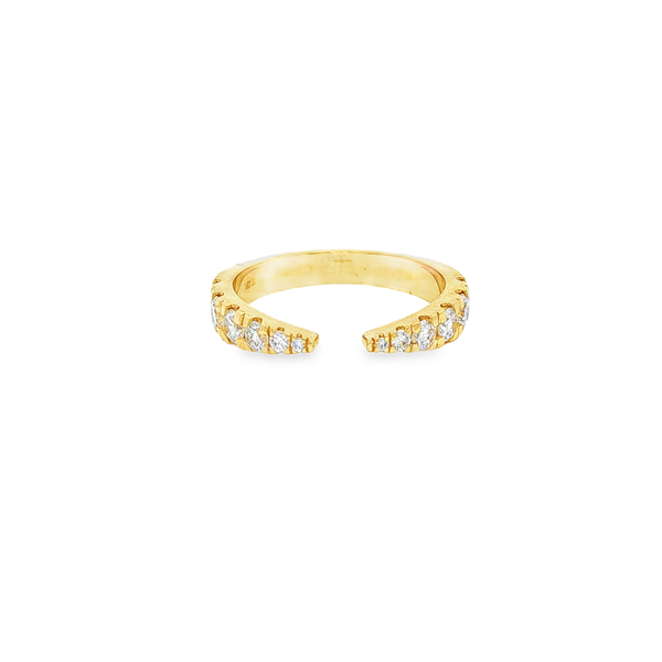 14K Yellow Gold Lab-Grown Diamond Open Band Ring .74Tw Graduated Design Jo & Co. Jewelers Hardy, VA