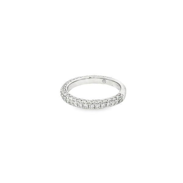 14K White Gold Lab-Grown Pave Diamond Band Ring Image 4 Jo & Co. Jewelers Hardy, VA