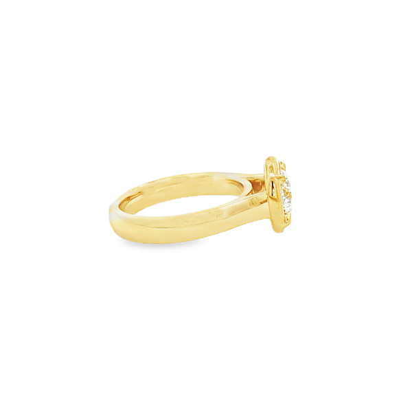 14K Yellow Gold Lab-Grown Round Diamond Polished Colette Engagement Ring Image 2 Jo & Co. Jewelers Hardy, VA