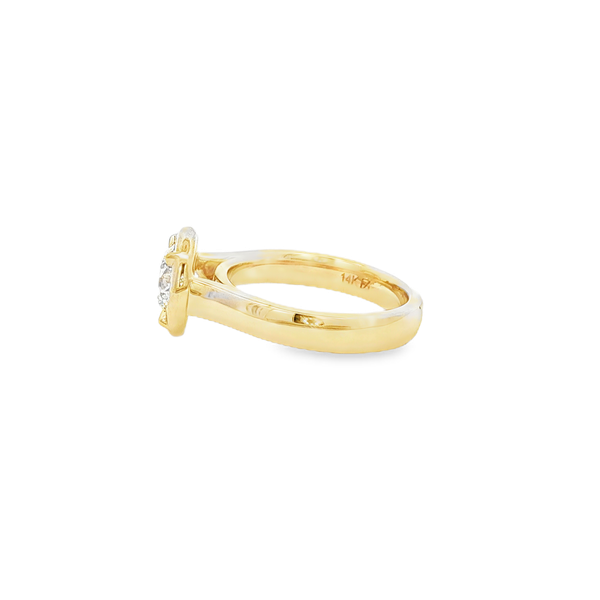 14K Yellow Gold Lab-Grown Round Diamond Polished Colette Engagement Ring Image 4 Jo & Co. Jewelers Hardy, VA