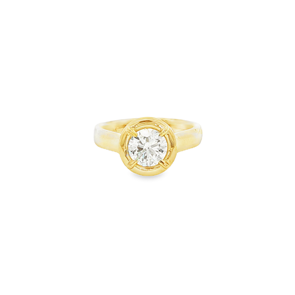14K Yellow Gold Lab-Grown Round Diamond Polished Colette Engagement Ring Jo & Co. Jewelers Hardy, VA