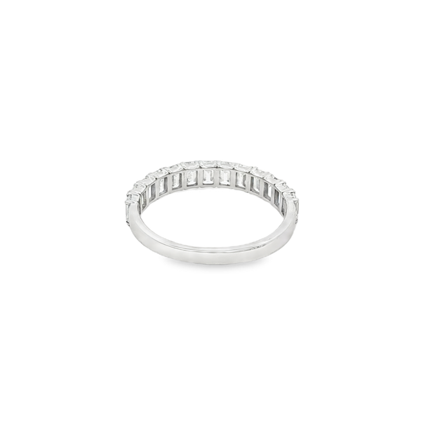 14K White Gold 1.30 CT Lab-Grown Emerald-Cut Diamond Band Image 3 Jo & Co. Jewelers Hardy, VA