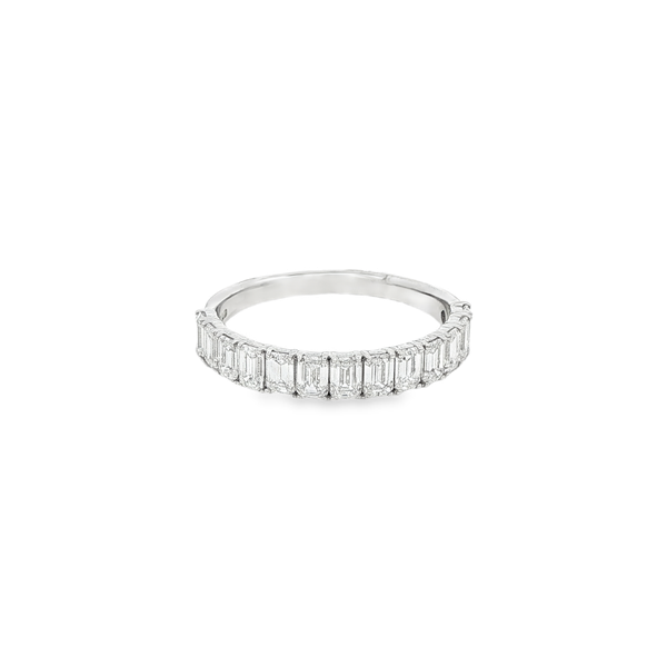 14K White Gold 1.30 CT Lab-Grown Emerald-Cut Diamond Band Jo & Co. Jewelers Hardy, VA