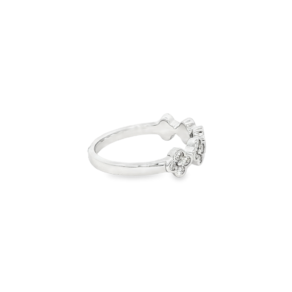 Sterling Silver 1/2 CTW Lab-Grown Diamond Quatrefoil Ring Image 2 Jo & Co. Jewelers Hardy, VA