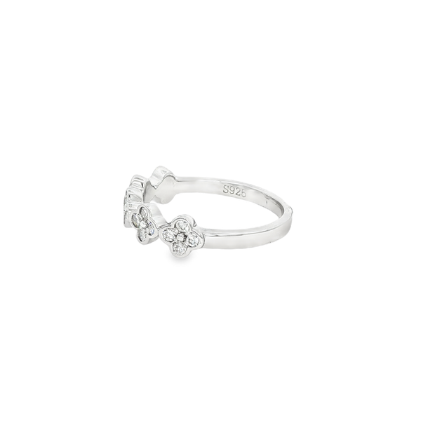 Sterling Silver 1/2 CTW Lab-Grown Diamond Quatrefoil Ring Image 4 Jo & Co. Jewelers Hardy, VA
