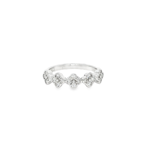 Sterling Silver 1/2 CTW Lab-Grown Diamond Quatrefoil Ring Jo & Co. Jewelers Hardy, VA