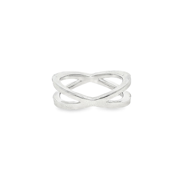 Sterling Silver 1/2 CTW Lab-Grown Diamond Crossover X Ring Image 3 Jo & Co. Jewelers Hardy, VA