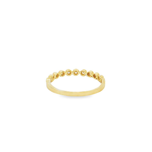 10K Yellow Gold .15 CTW Lab-Grown Diamond Bezel Milgrain Band Image 3 Jo & Co. Jewelers Hardy, VA