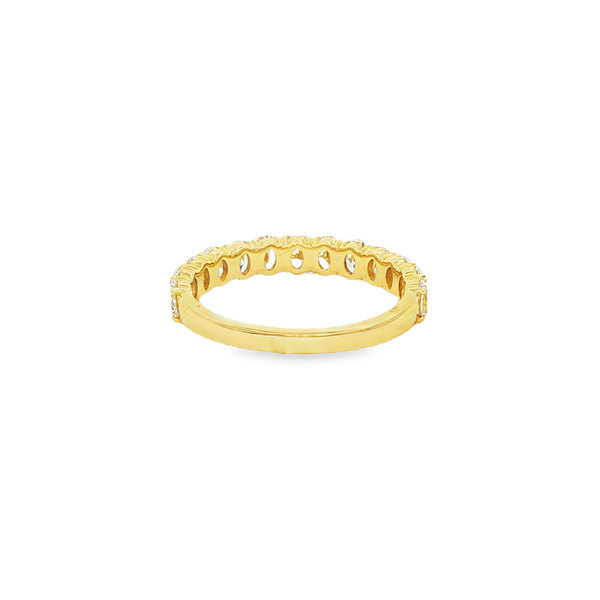 14K Yellow Gold 1.30 CTW Lab-Grown Oval Diamond Prong-Set Band Image 3 Jo & Co. Jewelers Hardy, VA