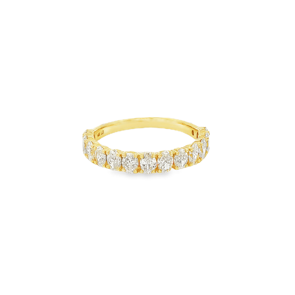14K Yellow Gold 1.30 CTW Lab-Grown Oval Diamond Prong-Set Band Jo & Co. Jewelers Hardy, VA