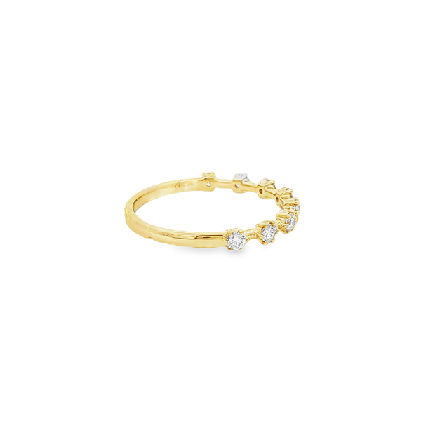 14K Yellow Gold .25ctw Lab-Grown Diamond Stackable Station Band Image 2 Jo & Co. Jewelers Hardy, VA