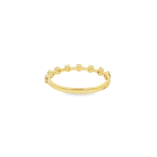 14K Yellow Gold .25ctw Lab-Grown Diamond Stackable Station Band Image 3 Jo & Co. Jewelers Hardy, VA