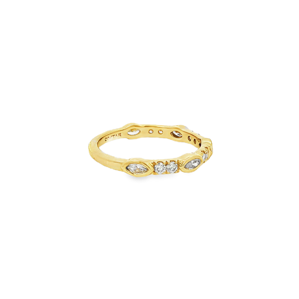 14K Yellow Gold .52ctw Lab-Grown Round & Marquise Diamond Stackable Band Image 2 Jo & Co. Jewelers Hardy, VA