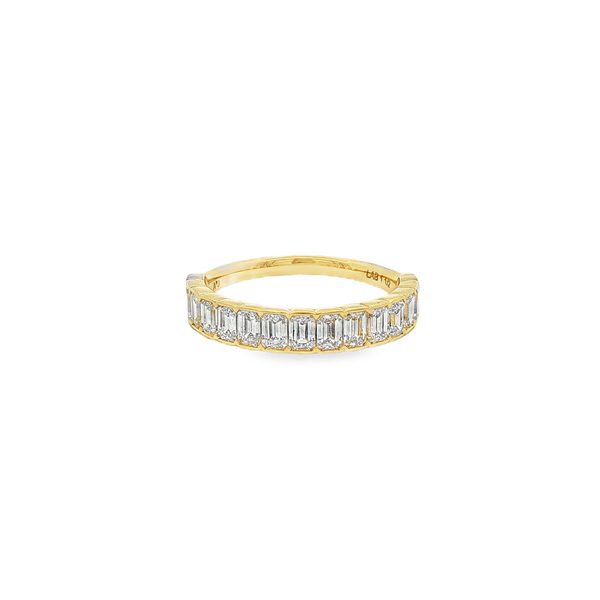14K Yellow Gold 1.41ctw Lab-Grown Emerald-Cut Diamond Band Jo & Co. Jewelers Hardy, VA