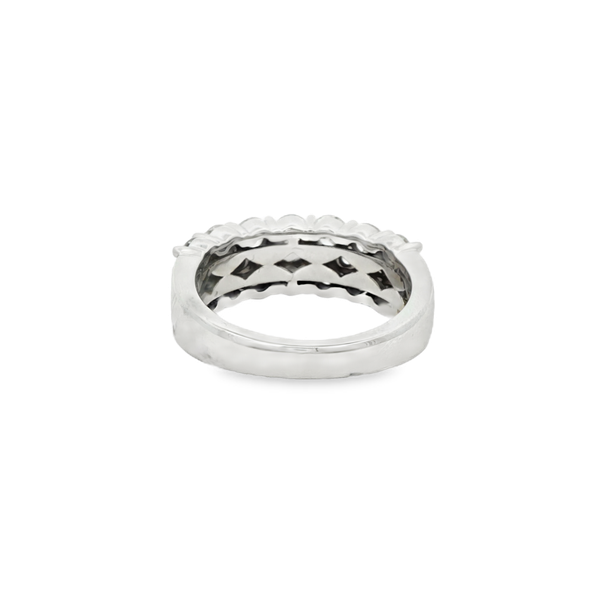 14K White Gold 2.02ctw Lab-Grown Round Diamond 3-Row Shared-Prong Band Image 3 Jo & Co. Jewelers Hardy, VA