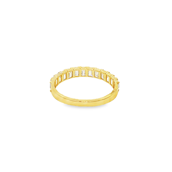 14K Yellow Gold 1.30 CT Lab-Grown Emerald-Cut Diamond Band Image 3 Jo & Co. Jewelers Hardy, VA