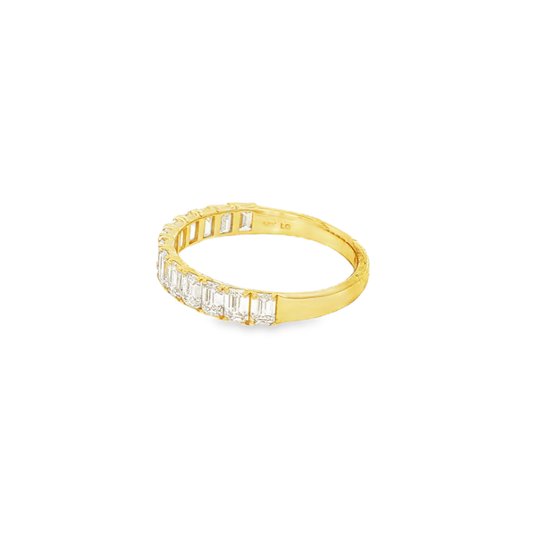 14K Yellow Gold 1.30 CT Lab-Grown Emerald-Cut Diamond Band Image 4 Jo & Co. Jewelers Hardy, VA
