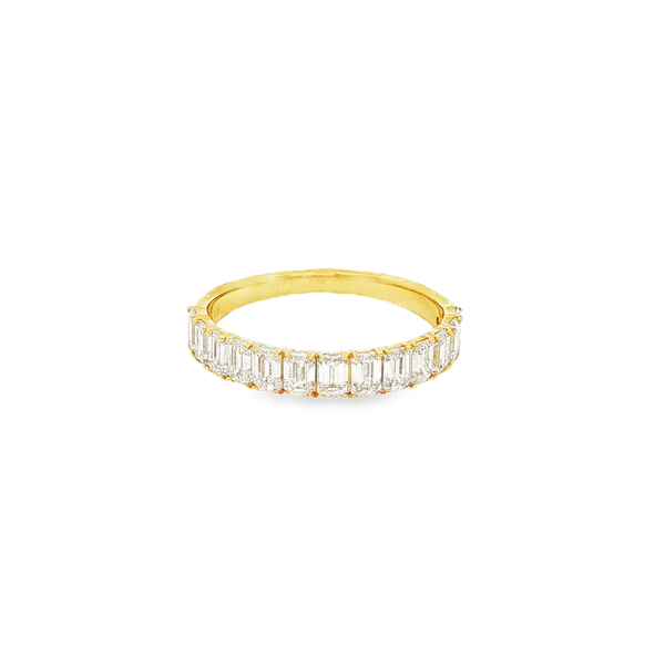 14K Yellow Gold 1.30 CT Lab-Grown Emerald-Cut Diamond Band Jo & Co. Jewelers Hardy, VA